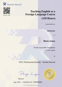 tefl certificate sample - TeacherRecord